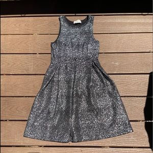 Everly black & metallic silver dress